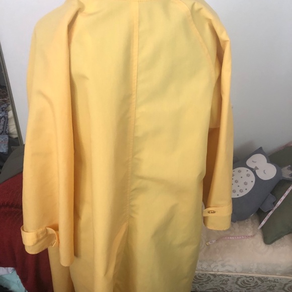 ✨ Vintage Designer Albert Nipon Long Yellow Duster/Trench - Picture 3 of 14